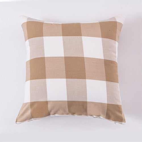 KAUNF Farmhouse Buffalo Check Plaid Throw Pillow Covers Decorative Christmas Cushion Covers Cotton Linen Pillowcase Home Decor