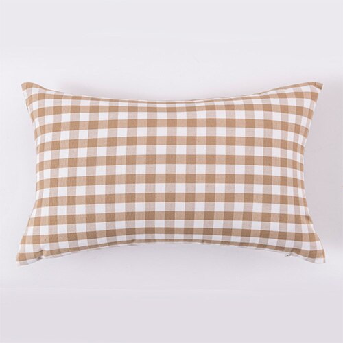 KAUNF Farmhouse Buffalo Check Plaid Throw Pillow Covers Decorative Christmas Cushion Covers Cotton Linen Pillowcase Home Decor