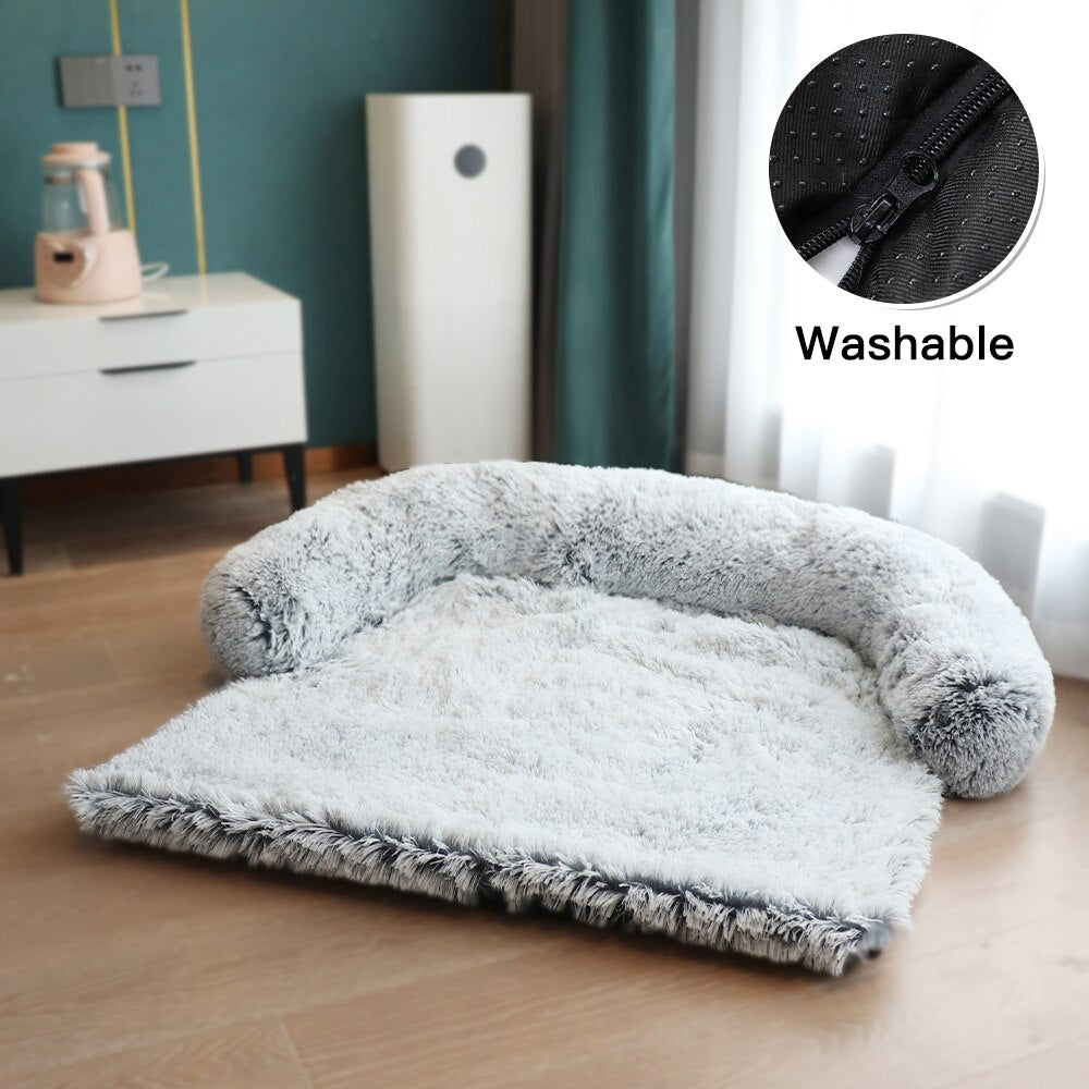 Super Large Dog Bed Pet Sofa Mat Cat Mats Blanket Long Plush Dogs Kennel Winter Warm Sleepping Pets Nest Cushion Dog Sipplies