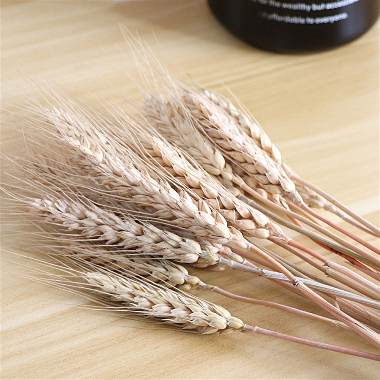 100ps Natural Wheat Ear Wheat Rice Ear Farmhouse Opening Barley Real Dried Flower Bouquet Pastoral Dry Branch Gift Wedding Decor