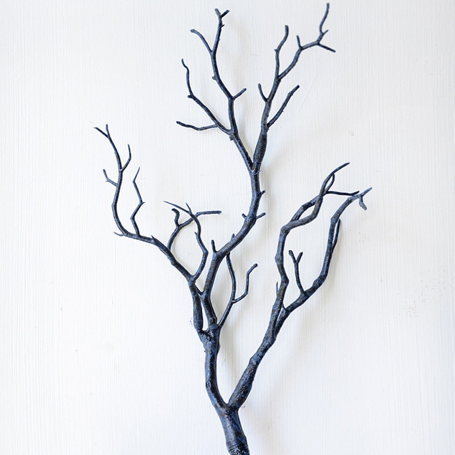 Artificial plastic branch darkness witch DIY antler headband accessories horns fake tree bifurcated white christmas decoration