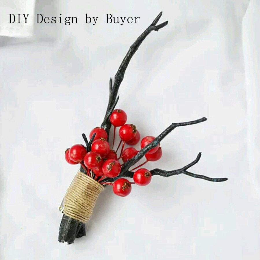 Artificial plastic branch darkness witch DIY antler headband accessories horns fake tree bifurcated white christmas decoration