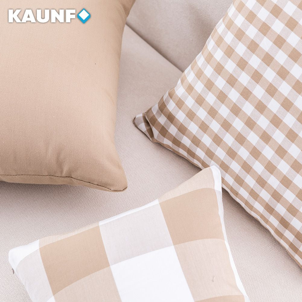 KAUNF Farmhouse Buffalo Check Plaid Throw Pillow Covers Decorative Christmas Cushion Covers Cotton Linen Pillowcase Home Decor