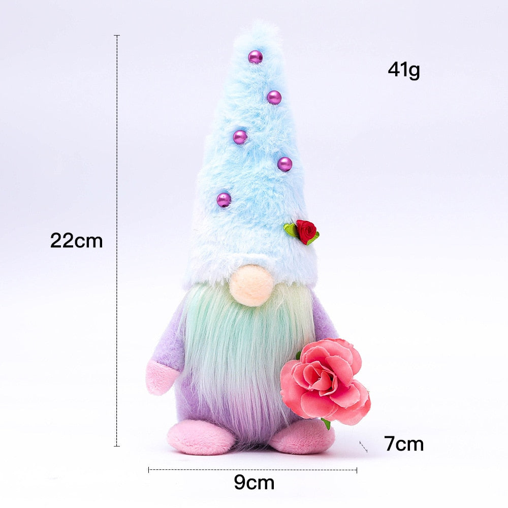 2022 Faceless Gnome Plush Doll Rudolph Flower Love Mothers Day Cute Party Christmas Decoration Gift for Kids Home Table Decor