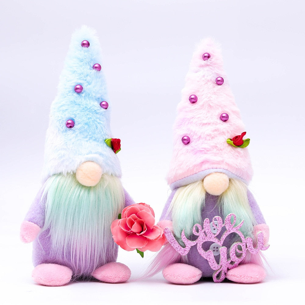 2022 Faceless Gnome Plush Doll Rudolph Flower Love Mothers Day Cute Party Christmas Decoration Gift for Kids Home Table Decor